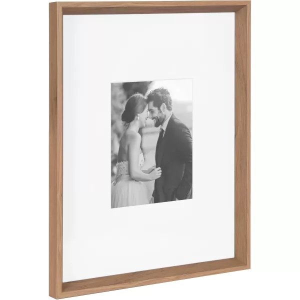 Kate and Laurel Calter Modern Wall Picture Frame Set of 3 16x20 matted to 8x10 Natural Modern ThreePiece Frame Set for Gallery Wall Frame Set in Living Room Wall DcorBrown