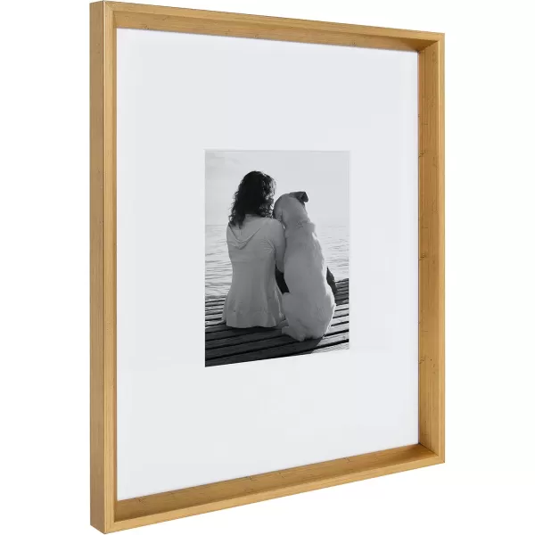 Kate and Laurel Calter Modern Wall Picture Frame Set of 3 16x20 matted to 8x10 Natural Modern ThreePiece Frame Set for Gallery Wall Frame Set in Living Room Wall DcorGold