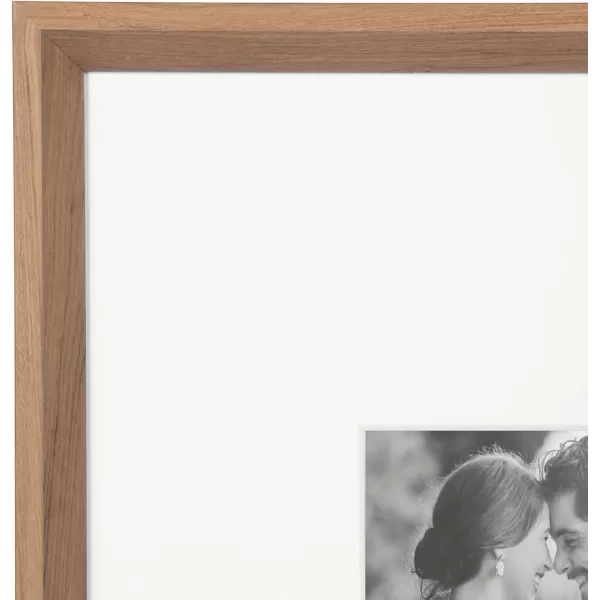 Kate and Laurel Calter Modern Wall Picture Frame Set of 3 16x20 matted to 8x10 Natural Modern ThreePiece Frame Set for Gallery Wall Frame Set in Living Room Wall DcorBrown