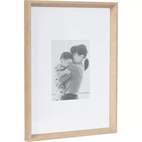 Kate and Laurel Calter Modern Wall Picture Frame Set of 3 16x20 matted to 8x10 Natural Modern ThreePiece Frame Set for Gallery Wall Frame Set in Living Room Wall DcorNatural