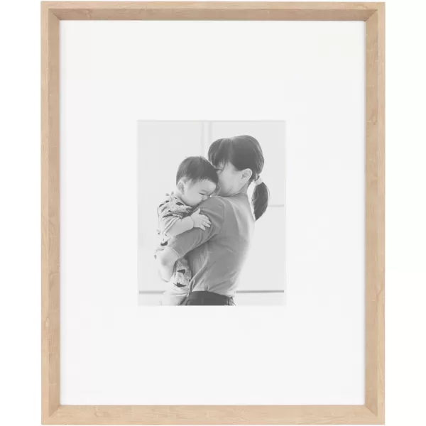 Kate and Laurel Calter Modern Wall Picture Frame Set of 3 16x20 matted to 8x10 Natural Modern ThreePiece Frame Set for Gallery Wall Frame Set in Living Room Wall DcorNatural