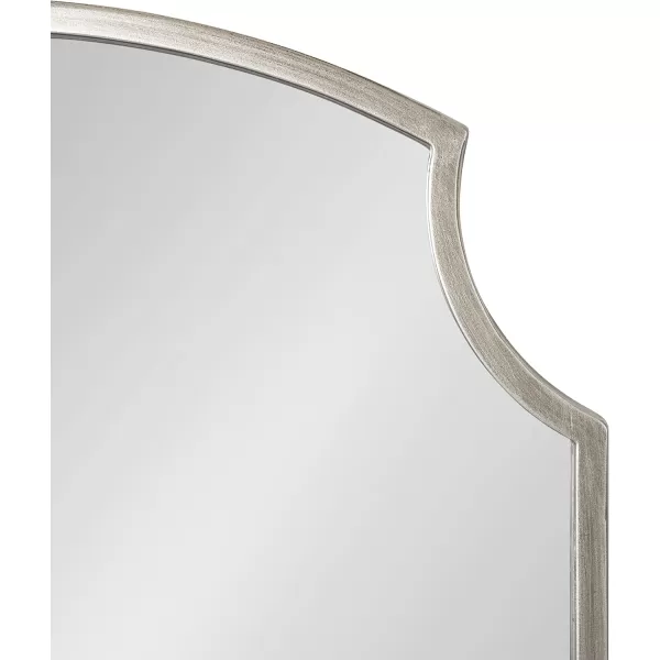 Kate and Laurel Carlow Modern Scalloped Mirror 20 x 30 Silver Glamorous and Contemporary Decorative Wall Mirror with Scalloped Corners and Rounded EdgesSilver