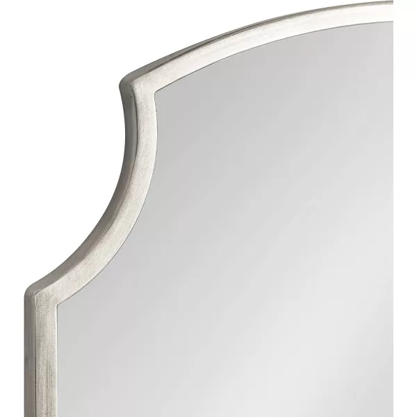 Kate and Laurel Carlow Modern Scalloped Mirror 20 x 30 Silver Glamorous and Contemporary Decorative Wall Mirror with Scalloped Corners and Rounded EdgesSilver