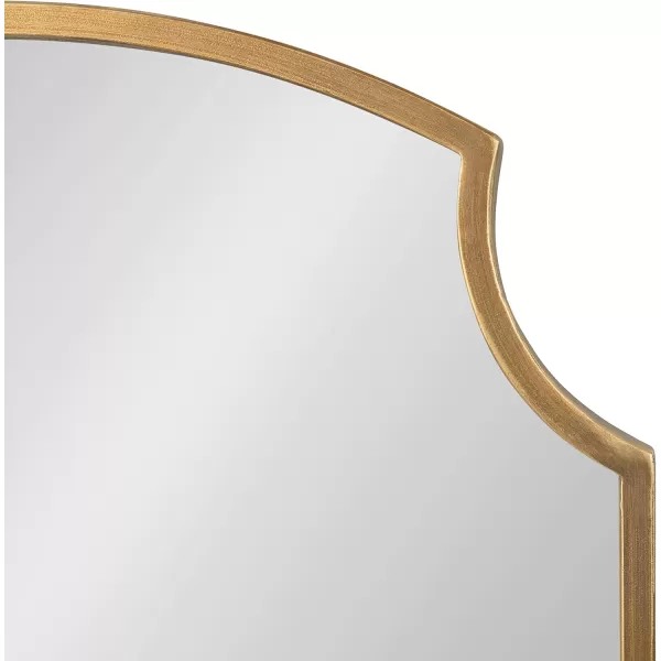 Kate and Laurel Carlow Modern Scalloped Mirror 20 x 30 Silver Glamorous and Contemporary Decorative Wall Mirror with Scalloped Corners and Rounded EdgesGold