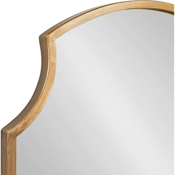 Kate and Laurel Carlow Modern Scalloped Mirror 20 x 30 Silver Glamorous and Contemporary Decorative Wall Mirror with Scalloped Corners and Rounded EdgesGold