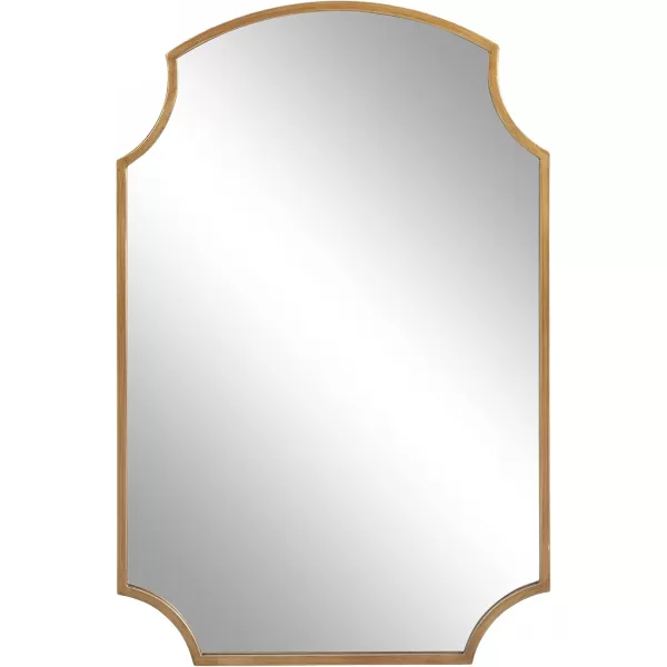 Kate and Laurel Carlow Modern Scalloped Mirror 20 x 30 Silver Glamorous and Contemporary Decorative Wall Mirror with Scalloped Corners and Rounded EdgesGold