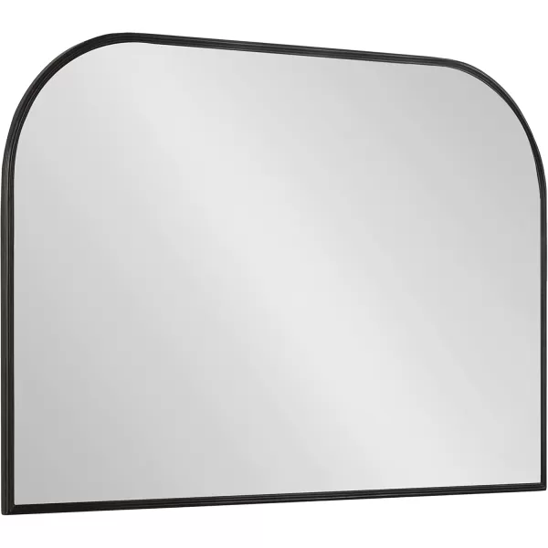 Kate and Laurel Caskill Modern Arched Wall Mirror 20 x 34 Black Decorative Tall Bathroom Mirror for Wall Decor with Rounded Arch Mirror Frame and Sophisticated LookBlack