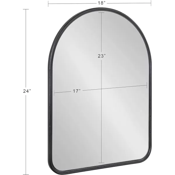 Kate and Laurel Caskill Modern Arched Wall Mirror 20 x 34 Black Decorative Tall Bathroom Mirror for Wall Decor with Rounded Arch Mirror Frame and Sophisticated LookBlack