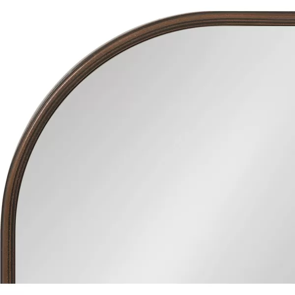 Kate and Laurel Caskill Modern Arched Wall Mirror 20 x 34 Black Decorative Tall Bathroom Mirror for Wall Decor with Rounded Arch Mirror Frame and Sophisticated LookBronze