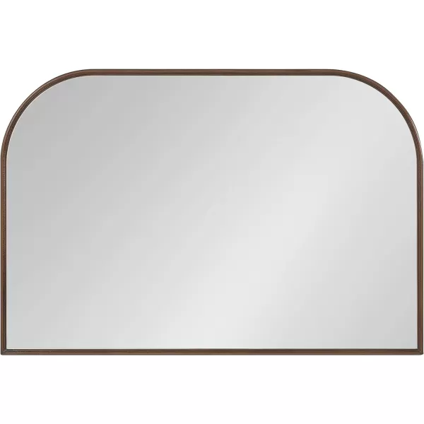 Kate and Laurel Caskill Modern Arched Wall Mirror 20 x 34 Black Decorative Tall Bathroom Mirror for Wall Decor with Rounded Arch Mirror Frame and Sophisticated LookBronze