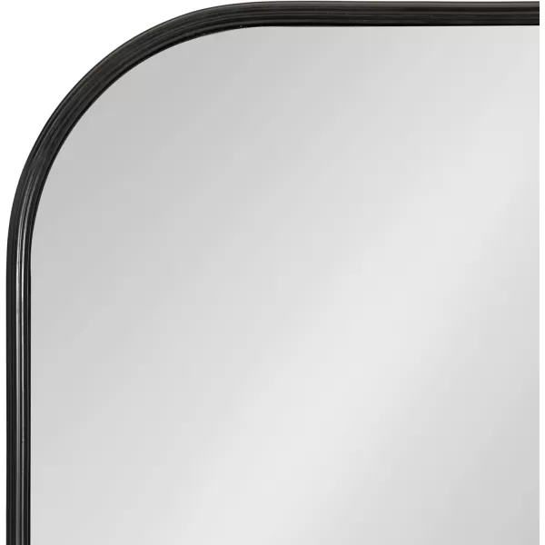 Kate and Laurel Caskill Modern Arched Wall Mirror 20 x 34 Black Decorative Tall Bathroom Mirror for Wall Decor with Rounded Arch Mirror Frame and Sophisticated LookBlack