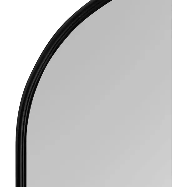 Kate and Laurel Caskill Modern Arched Wall Mirror 20 x 34 Black Decorative Tall Bathroom Mirror for Wall Decor with Rounded Arch Mirror Frame and Sophisticated LookBlack