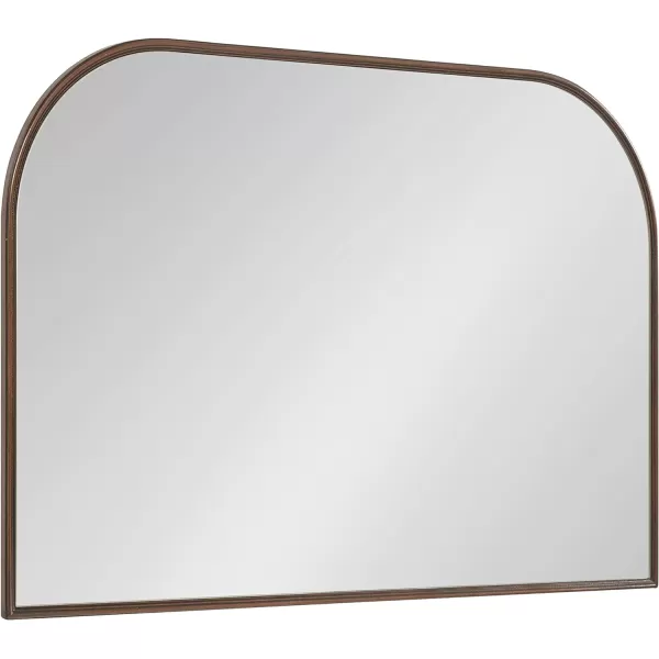 Kate and Laurel Caskill Modern Arched Wall Mirror 20 x 34 Black Decorative Tall Bathroom Mirror for Wall Decor with Rounded Arch Mirror Frame and Sophisticated LookBronze