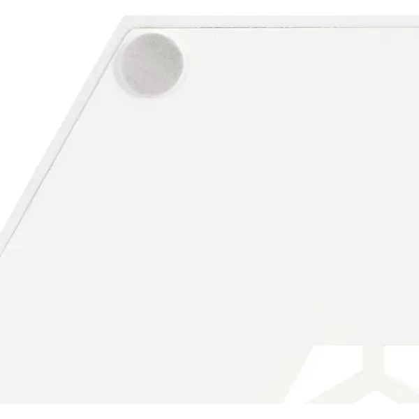 Kate and Laurel Caspen Cut Out Pattern Decorative Hexagon Tray with Gold Metal Handles 16 x 18 White and Gold Modern Glam Serving Tray with Handles for Living Room DecorWhite