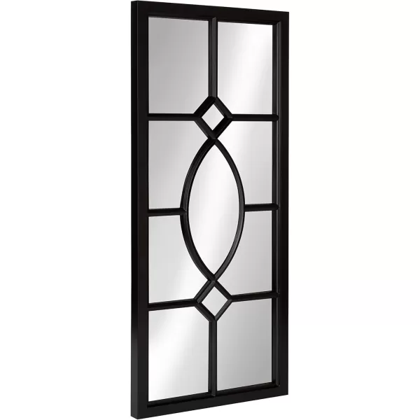 Kate and Laurel Cassat Casual Modern Window Wall Accent Mirror WhiteBlack