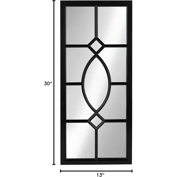 Kate and Laurel Cassat Casual Modern Window Wall Accent Mirror WhiteBlack