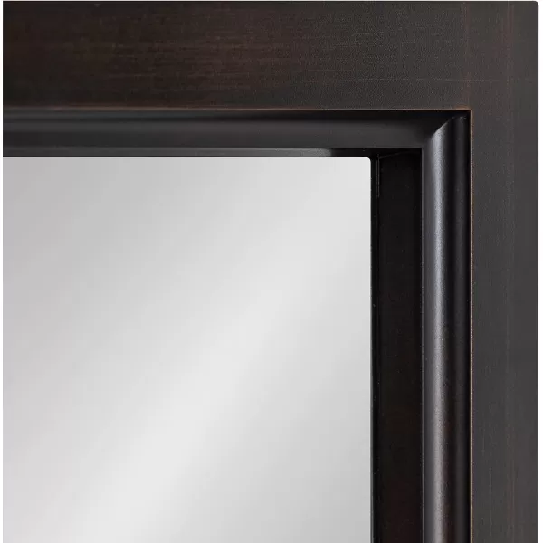 Kate and Laurel Cassat Casual Modern Window Wall Accent Mirror WhiteBronze