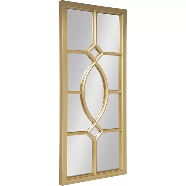 Kate and Laurel Cassat Casual Modern Window Wall Accent Mirror WhiteGold