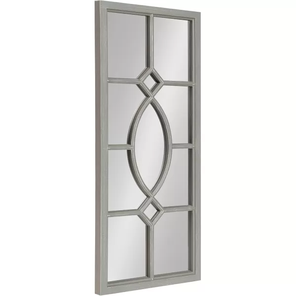 Kate and Laurel Cassat Casual Modern Window Wall Accent Mirror WhiteGrey