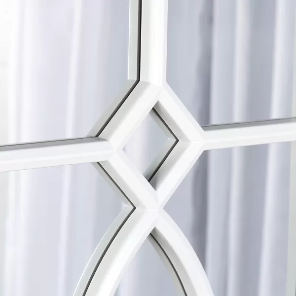 Kate and Laurel Cassat Casual Modern Window Wall Accent Mirror WhiteWhite