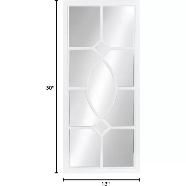 Kate and Laurel Cassat Casual Modern Window Wall Accent Mirror WhiteWhite
