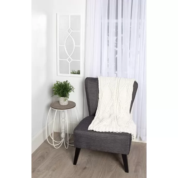 Kate and Laurel Cassat Casual Modern Window Wall Accent Mirror WhiteWhite