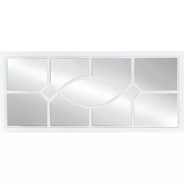 Kate and Laurel Cassat Casual Modern Window Wall Accent Mirror WhiteWhite