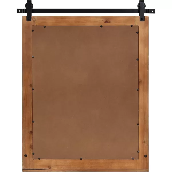 Kate and Laurel Cates Farmhouse Vertical Mirror with Shelf 24 x 31 Rustic Brown Decorative Rustic Wall Mirror with Functional Shelf for Storage and DisplayRustic Brown
