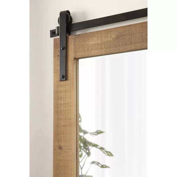 Kate and Laurel Cates Farmhouse Vertical Mirror with Shelf 24 x 31 Rustic Brown Decorative Rustic Wall Mirror with Functional Shelf for Storage and DisplayRustic Brown