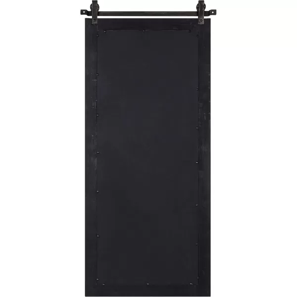 Kate and Laurel Cates Farmhouse Window Wall Mirror 22 x 37 Black Sophisticated 4Pane Panel Mirror for WallBlack