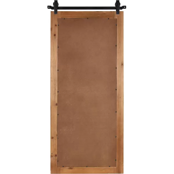 Kate and Laurel Cates Farmhouse Window Wall Mirror 22 x 37 Black Sophisticated 4Pane Panel Mirror for WallRustic Brown