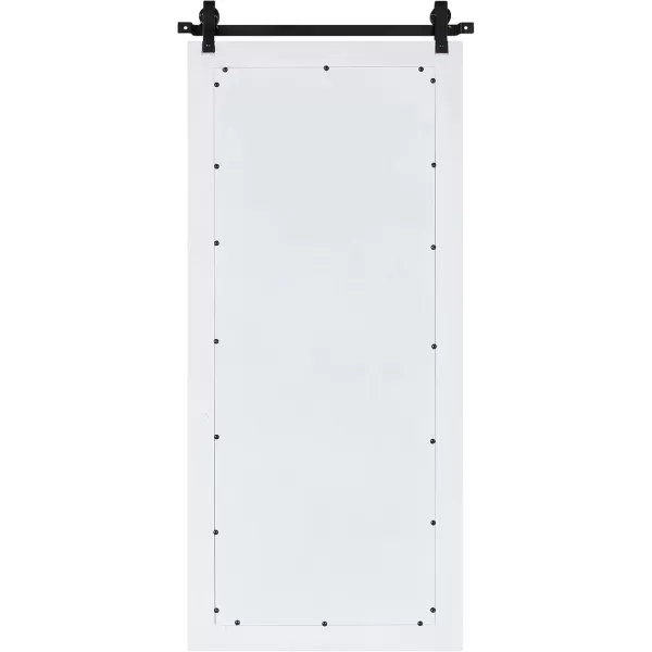 Kate and Laurel Cates Farmhouse Window Wall Mirror 22 x 37 Black Sophisticated 4Pane Panel Mirror for WallWhite