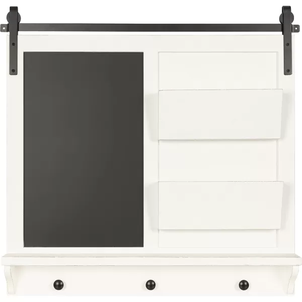 Kate and Laurel Cates Magnetic Wall Organizer with Pockets White 30x28White