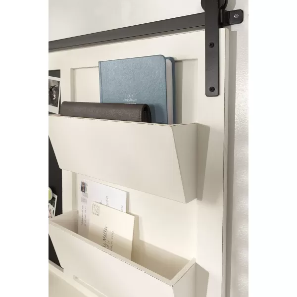 Kate and Laurel Cates Magnetic Wall Organizer with Pockets White 30x28White