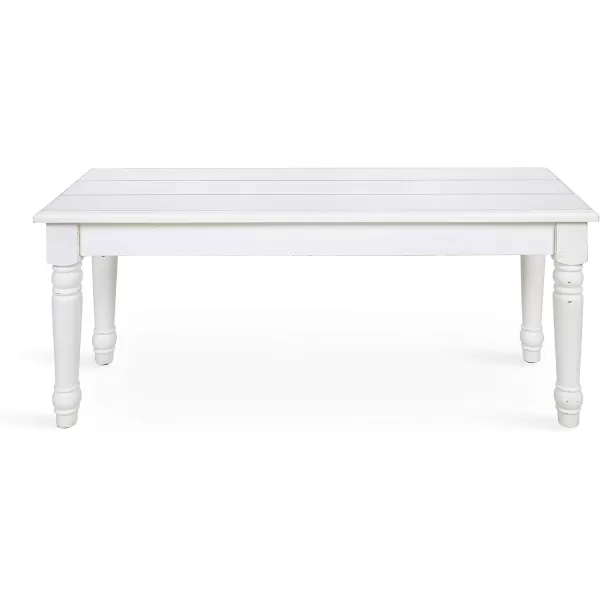 Kate and Laurel Cates Shiplap Barnwood Bench 14quot x 42quot x 19quot Rustic White Versatile Decor Piece Great for Entryway Living Room Kitchen BathroomWhite