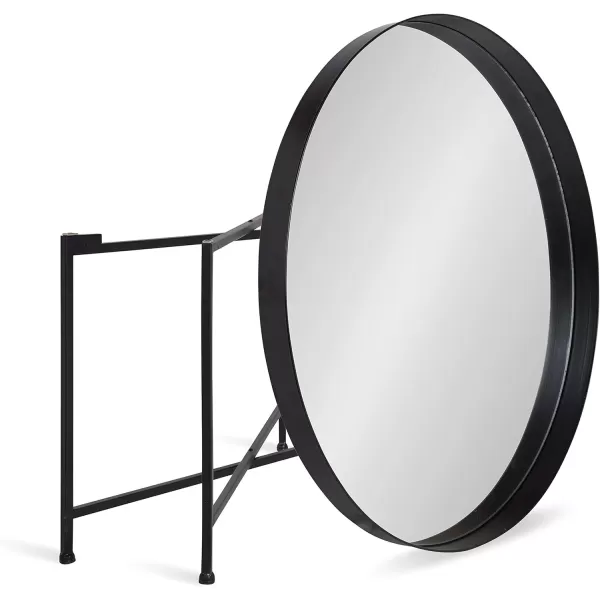 Kate and Laurel Celia Metal Foldable Round Accent Coffee Table 2825quot x 2825quot x 19quot Mirrored Surface and Gold Frame Modern Minimalist Design and Detachable Magnetic TabletopBlack