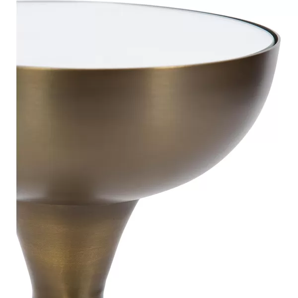 Kate and Laurel Chandon Modern Sophisticated Drink Table 8 x 8 x 23 Gray Gunmetal Contemporary Sculptural Plant Pedestal Table with Unique Tinted Tabletop and Polished Metallic FinishGold