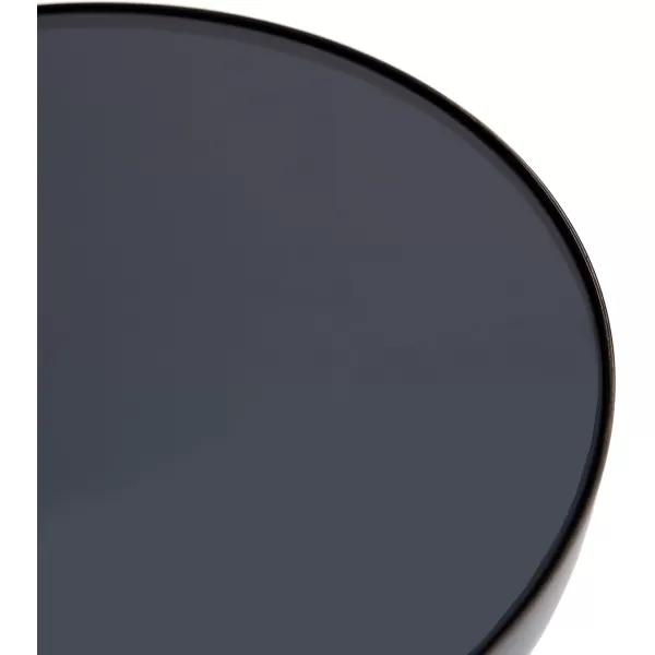 Kate and Laurel Chandon Modern Sophisticated Drink Table 8 x 8 x 23 Gray Gunmetal Contemporary Sculptural Plant Pedestal Table with Unique Tinted Tabletop and Polished Metallic FinishPewter