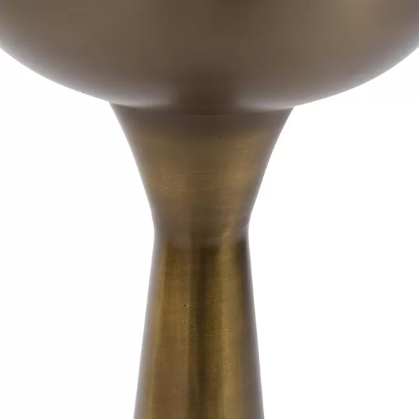 Kate and Laurel Chandon Modern Sophisticated Drink Table 8 x 8 x 23 Gray Gunmetal Contemporary Sculptural Plant Pedestal Table with Unique Tinted Tabletop and Polished Metallic FinishGold