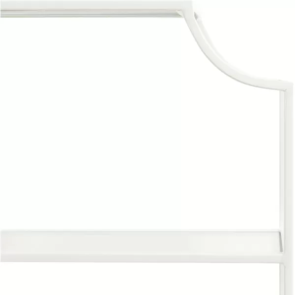 Kate and Laurel Ciel ThreeTiered Wall Shelf 21 x 30 White Decorative Floating Shelf Storage and Wall Organizer for Over Toilet Storage Bathroom Display