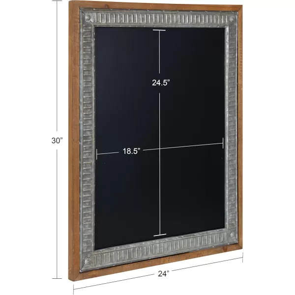 Kate and Laurel Deely Rustic Chalkboard 24 x 30 Rustic Brown Decorative Magnetic Chalkboard for Wall