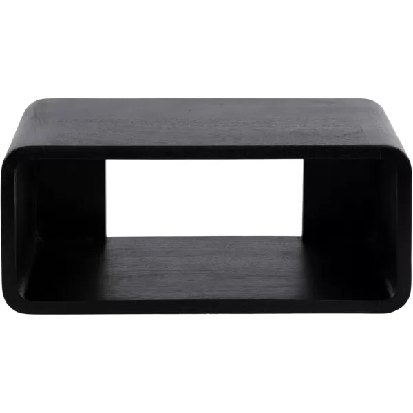 Kate and Laurel Deguara Solid Wood Floating Nightstand for Use as Bedside Living Room End Table 18x10x8 Walnut BrownBlack