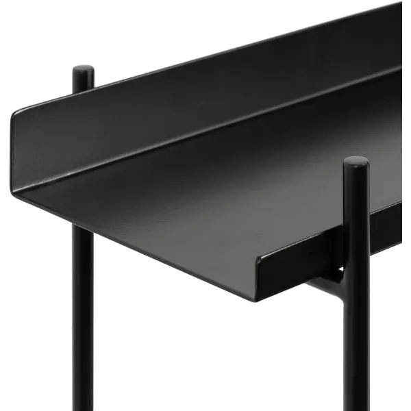Kate and Laurel Dominic Modern Metal Bathroom Shelf 20 x 7 x 30 Dark Gold Sleek Glam 3Tier Floating Shelves for Wall Decor Display and Over Toilet StorageBlack