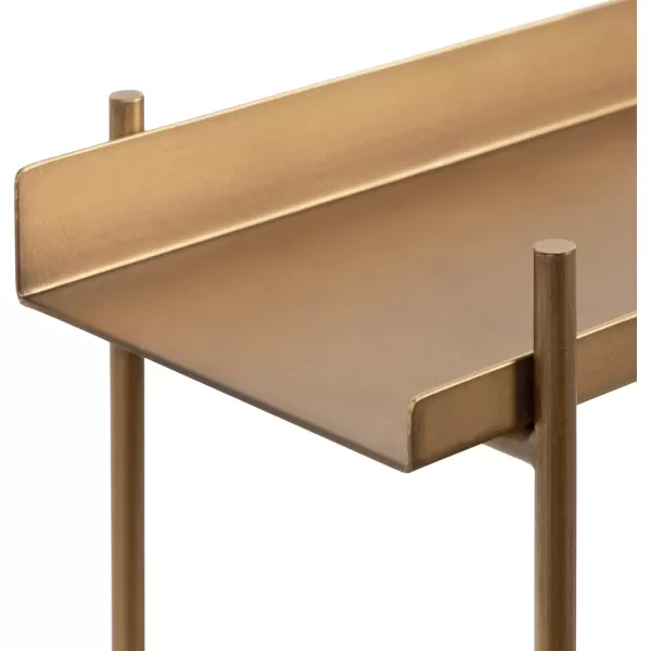 Kate and Laurel Dominic Modern Metal Bathroom Shelf 20 x 7 x 30 Dark Gold Sleek Glam 3Tier Floating Shelves for Wall Decor Display and Over Toilet StorageGold