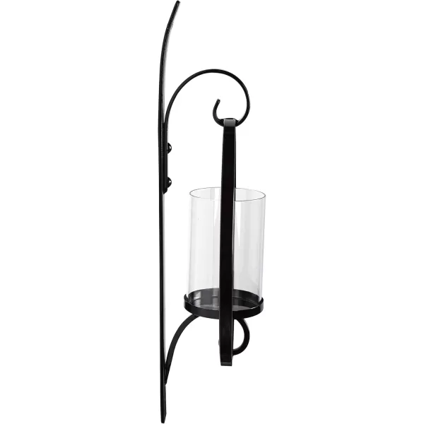 Kate and Laurel Doria Metal Wall Candle Holder Sconce GoldBlack