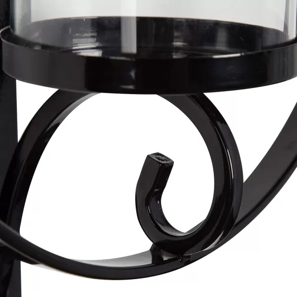 Kate and Laurel Doria Metal Wall Candle Holder Sconce GoldBlack