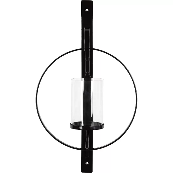 Kate and Laurel Doria Metal Wall Candle Holder Sconce GoldBlack