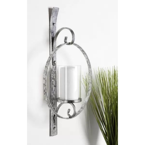 Kate and Laurel Doria Metal Wall Candle Holder Sconce GoldSilver