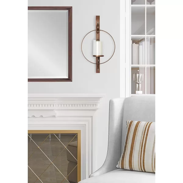 Kate and Laurel Doria Transitional Metal Wall Sconce 12 x 22 Bronze Chic Sconce and Candle Holder for Wall