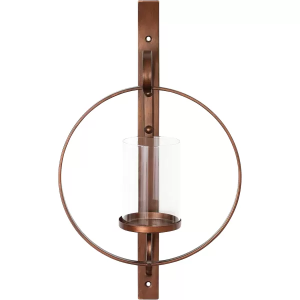 Kate and Laurel Doria Transitional Metal Wall Sconce 12 x 22 Bronze Chic Sconce and Candle Holder for Wall